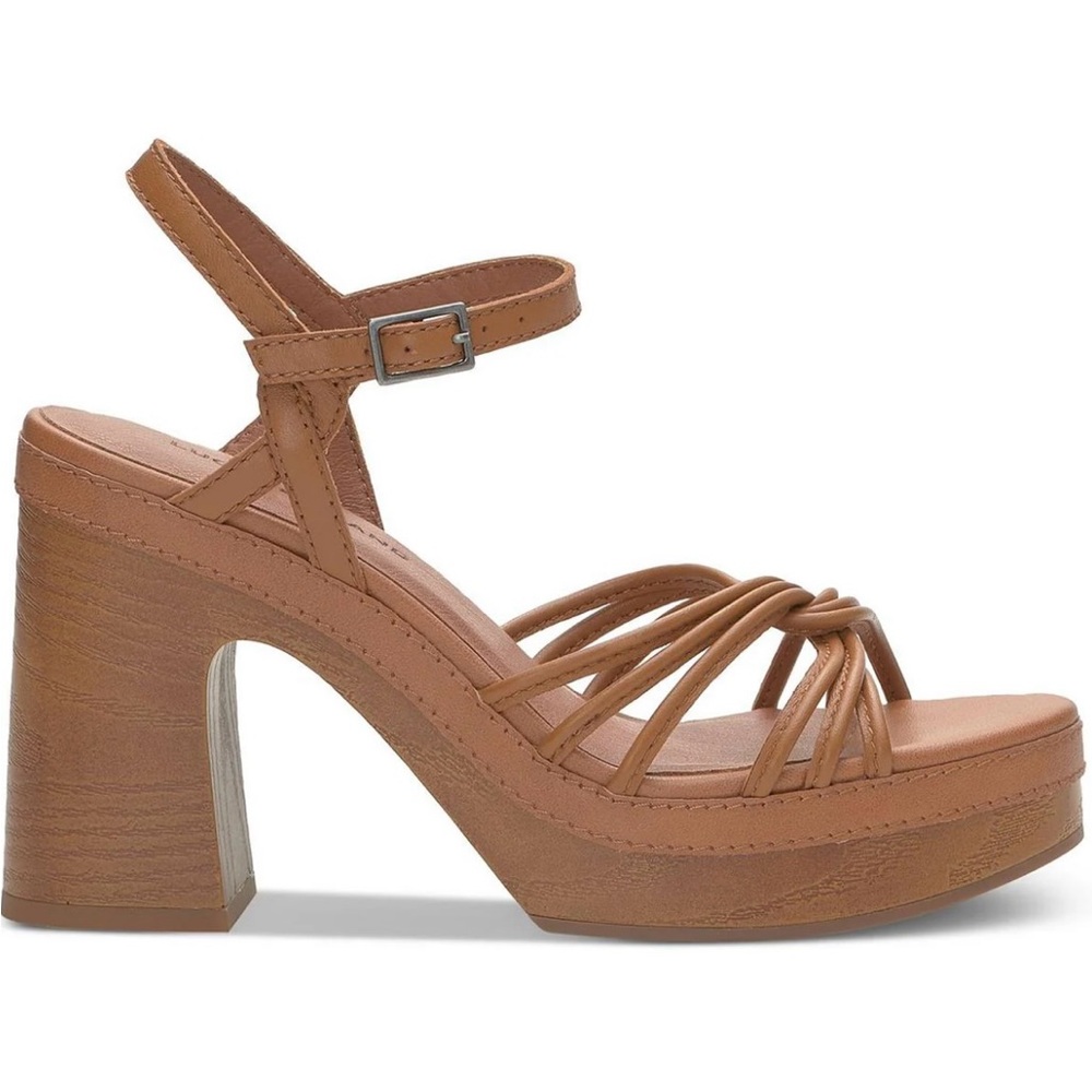 NWT Lucky Brand Ismene Buckle Leather Platform Sandals  Size 9.5